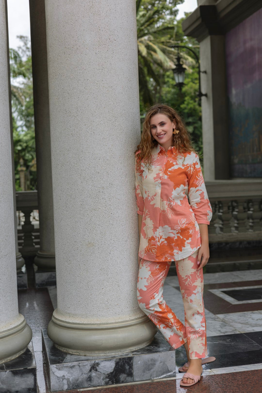 Cotton All Over Print Coral Reef Lumiere Luxe-Premium Co-Ord Set