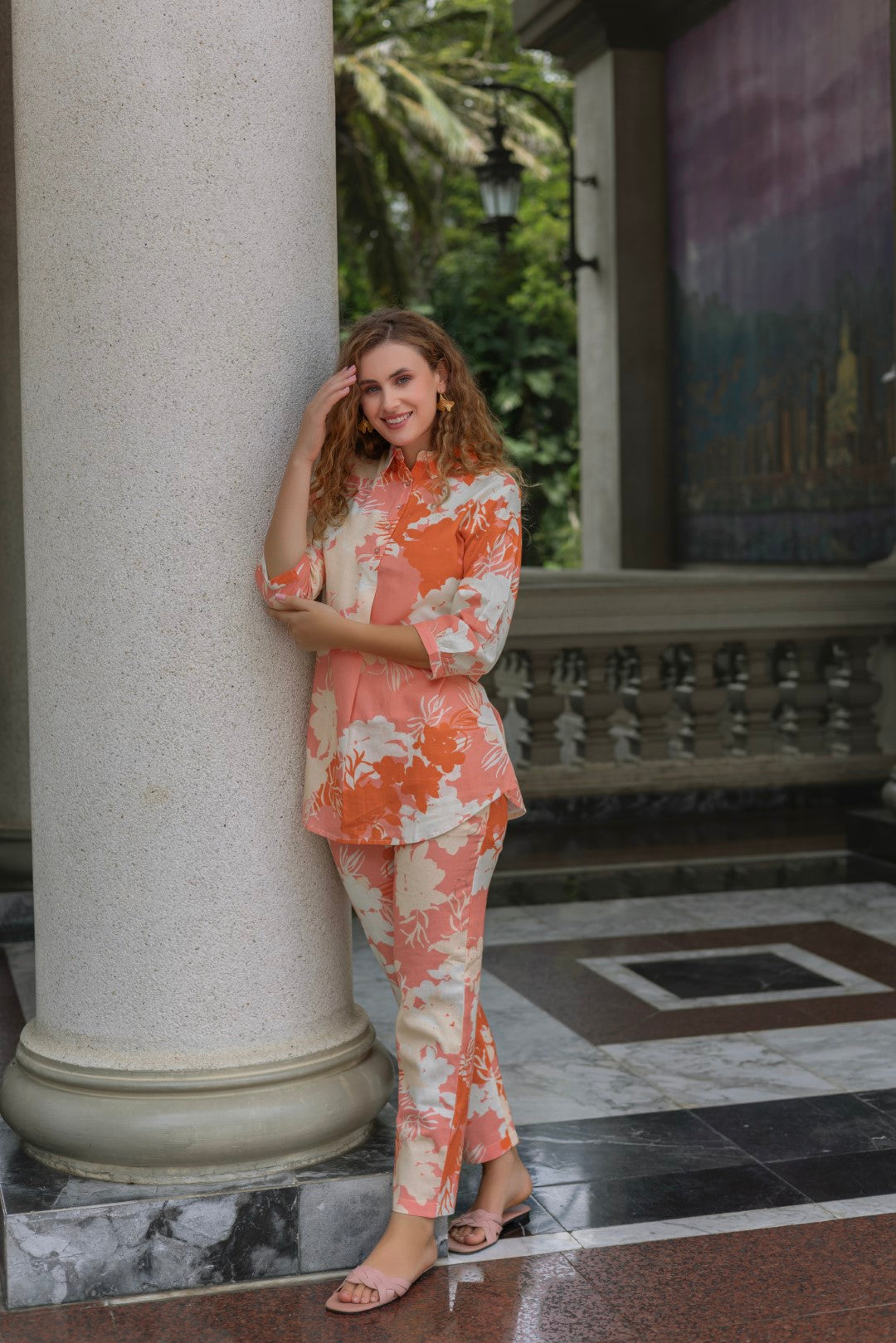 Cotton All Over Print Coral Reef Lumiere Luxe-Premium Co-Ord Set