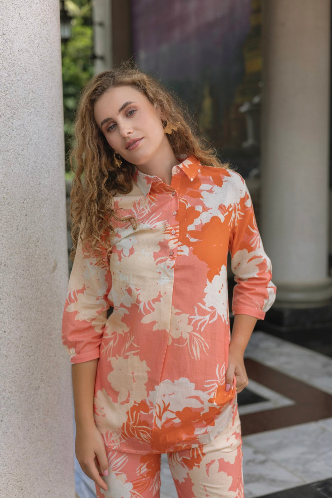 Cotton All Over Print Coral Reef Lumiere Luxe-Premium Co-Ord Set