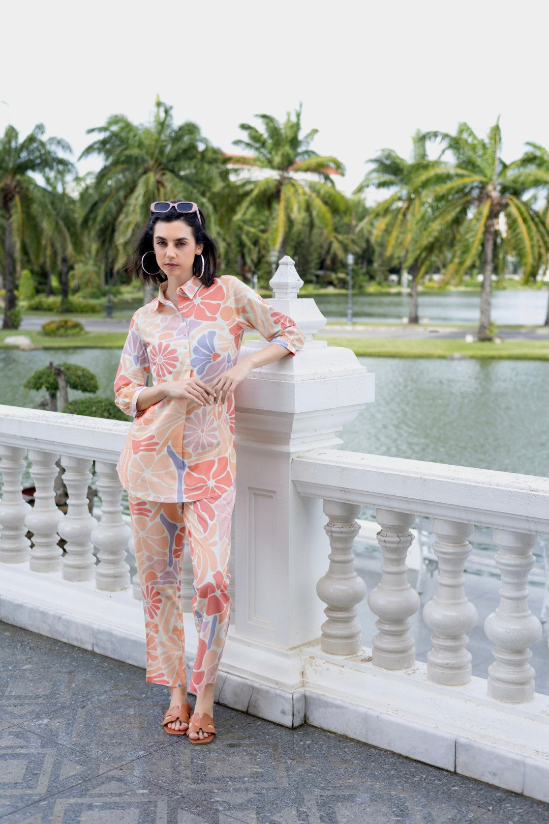 Cotton All Over Print Pink Lumiere Luxe-Premium Co-Ord Set