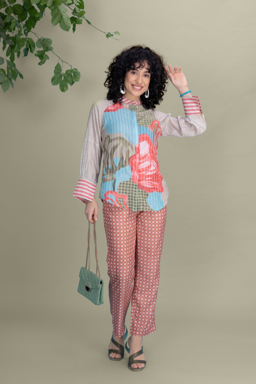 Poly Muslin Aop Maroon All-Day Attire - Co-Ord Set
