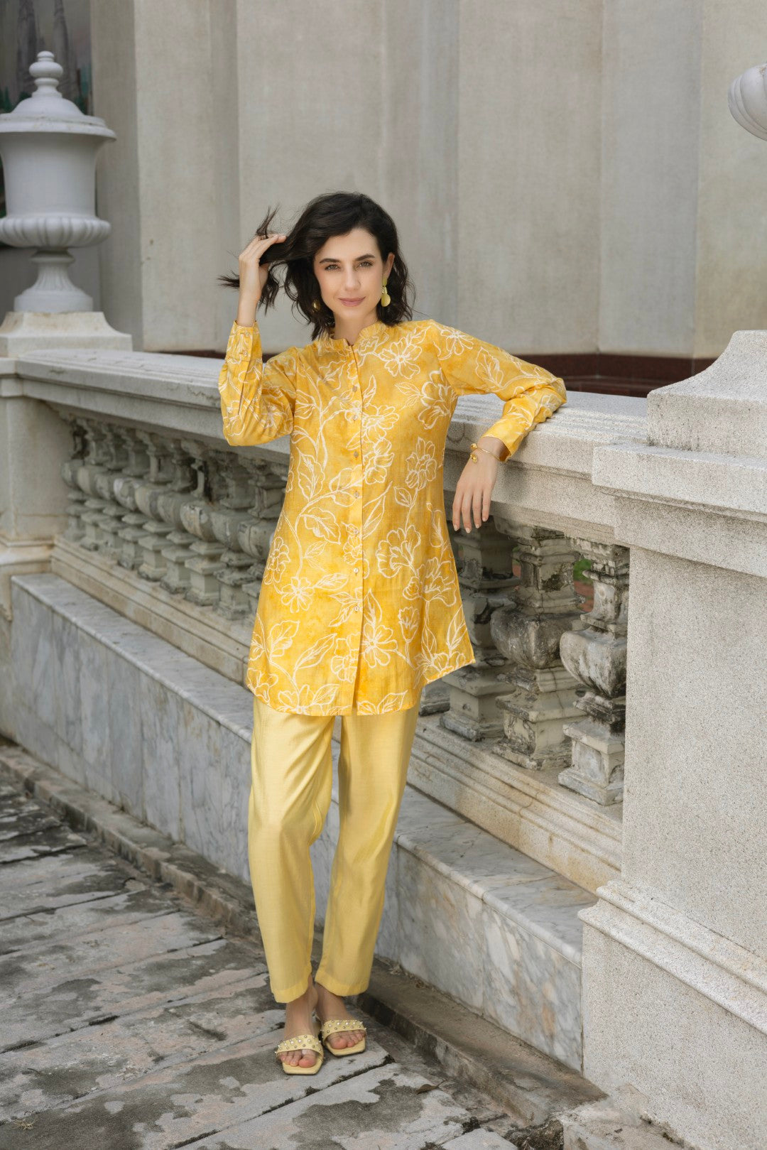 Modal Muslin Yellow Co-Ord Set