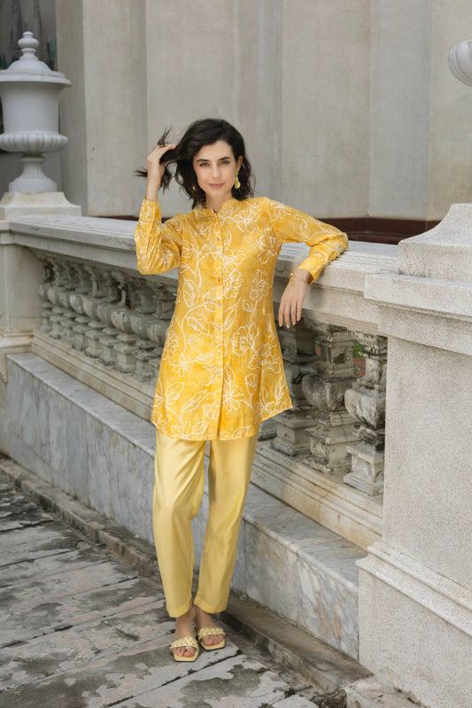 Modal Muslin Yellow Co-Ord Set