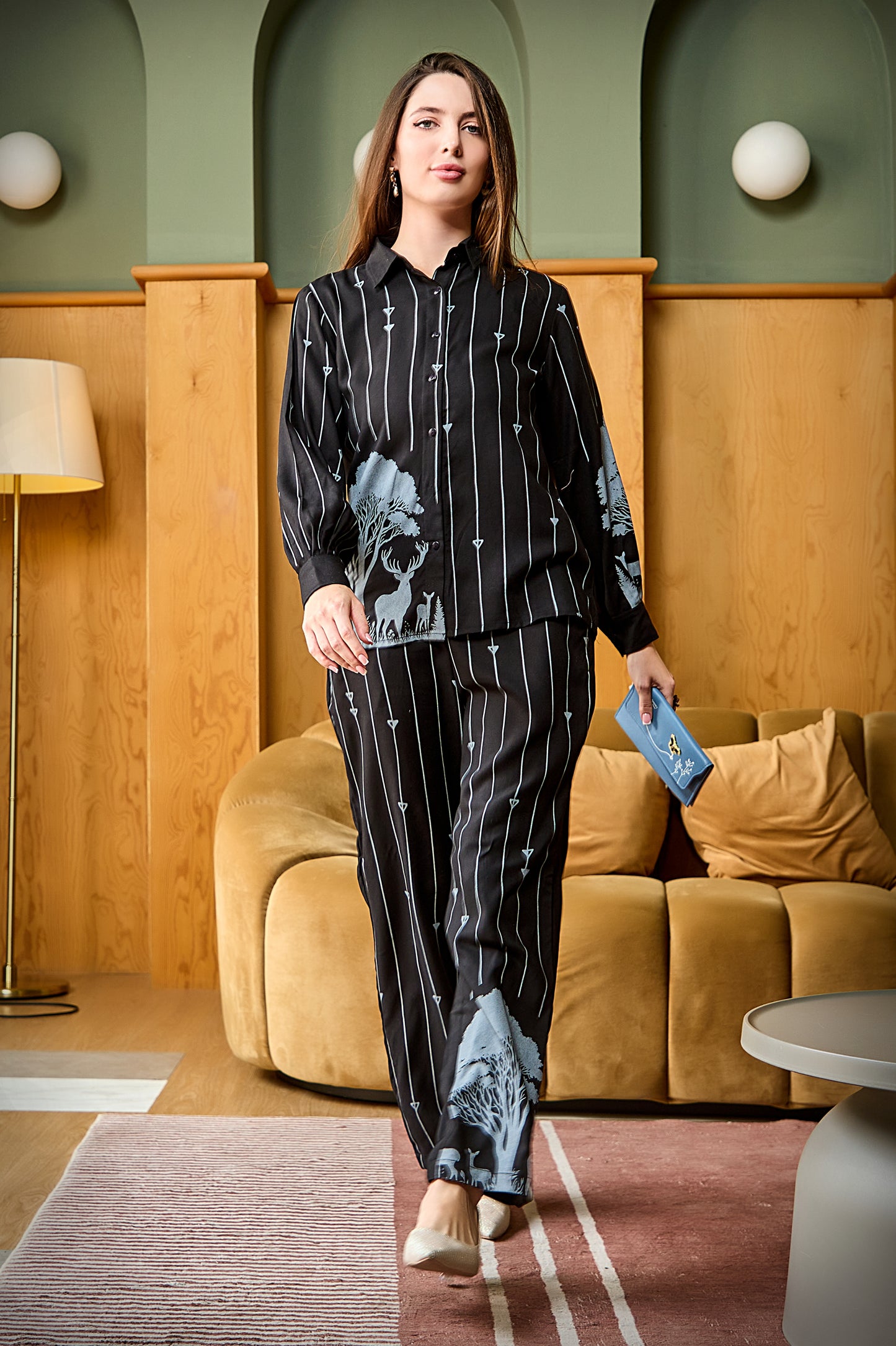 Liva Viscose Black Co-Ord Set
