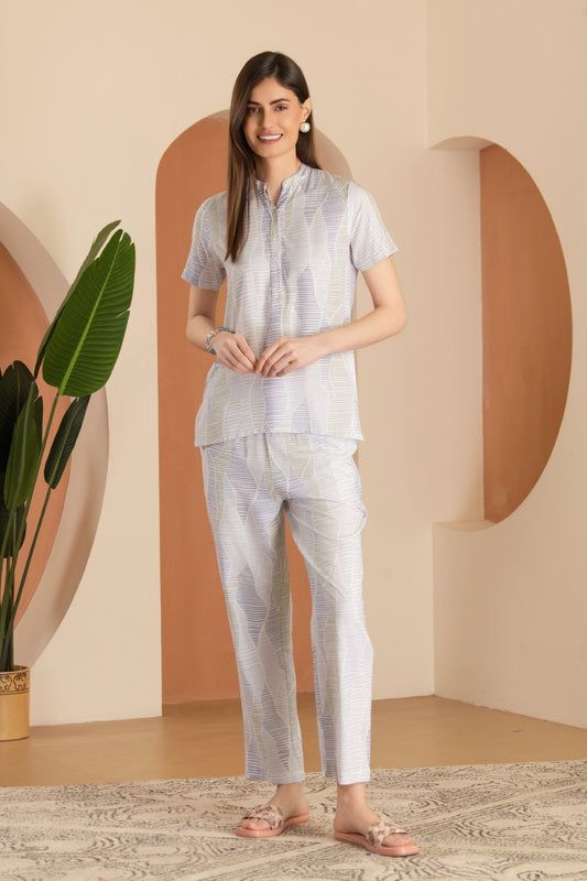 Liva Viscose Grey Co-Ord Set