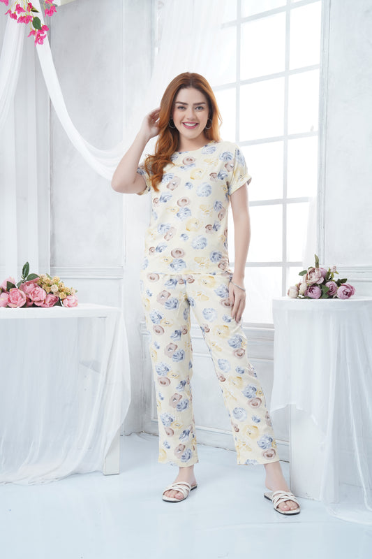 Viscose Blend Yellow Ethnic Set